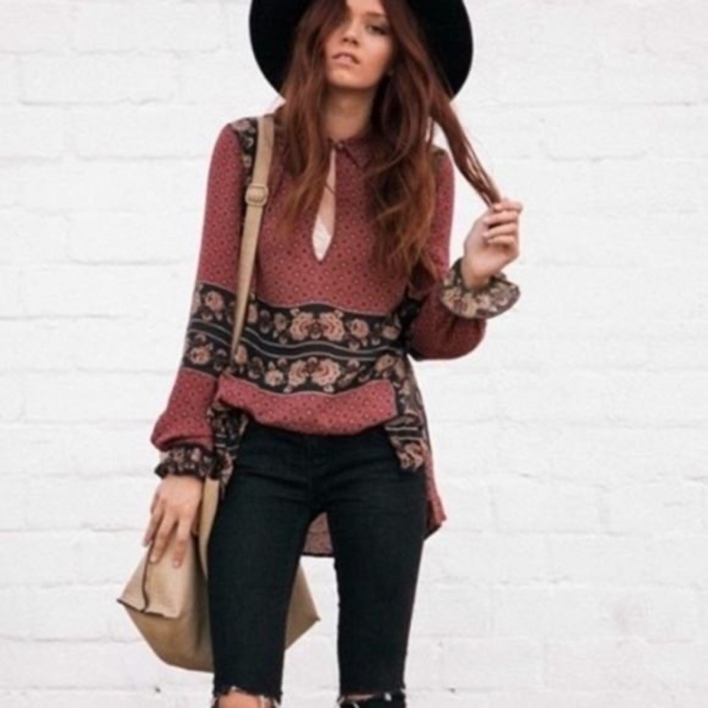Free People Changing Times Boho Top size xsmall